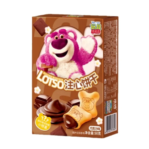 DISNEY BISCOITO RECHEADO SABOR CHOCOLATE LOTSO 50G