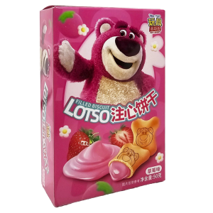 DISNEY BISCOITO RECHEADO SABOR MORANGO LOTSO 50G