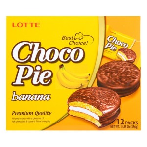 LOTTE CHOCO PIE BANANA 12UN 336G