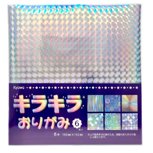 PAPEL P/ ORIGAMI KIRA KIRA 15X15CM 06UN