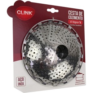 CLINK CESTA COZIMENTO VAPOR ACO INOX 17X26CM