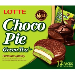 LOTTE CHOCO PIE CHA VERDE 336G