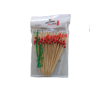 ESPETO DECORADO BOLINHA VERMELHA 12CM AC-008