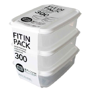 POTE PLASTICO P/ ALIMENTOS MOD.300 3UN BRANCO D-5795W