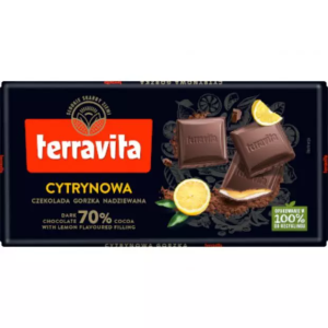 TERRAVITA CHOCOLATE  EXTRA DARK 70% C/LIMAO 100G