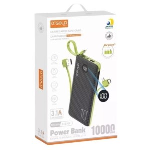 GOLD PRO RECARREGADOR PORTATIL POWER BANK BTE-09  10000MAH