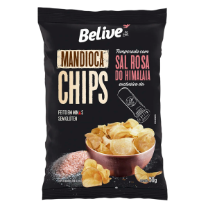 BELIVE MANDIOCA CHIPS C/ SAL ROSA DO HIMALAIA 50G