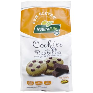 KODILAR COOKIES BAUNILHA C/GOTAS CHOCOLATE 180G S/ GLUTEN