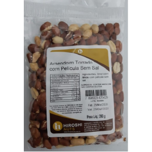 HIROSHI AMENDOIM MEDIO TORRADO S/SAL 200G C/PELIC
