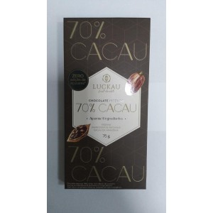 LUCKAU CHOCOLATE INTENSO 70% CACAU ZERO ACUCAR 75G