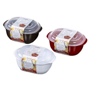 TIGELA PLÁSTICA OVAL COM TAMPA PARA SALADA 470ML K397 NAKAYA (CADA)