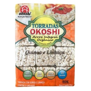 OKOSHI TORRADAS ARROZ INTEGRAL QUINOA/LINHAÇA 75G