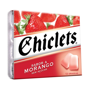 CHICLETS CHICLETE MORANGO ZERO ACUCAR 16,8G