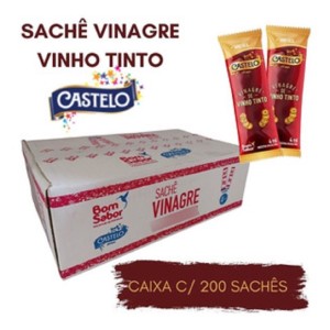 CASTELO SACHE VINAGRE TINTO 200 UNIDADES