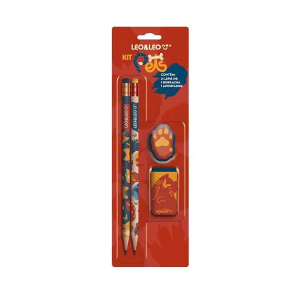 LEO&LEO KIT LAPIS/BORRACHA/APONTADOR PETS 71619
