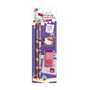 LEO&LEO KIT LAPIS/BORRACHA/APONTADOR HELLO KITTY 71622