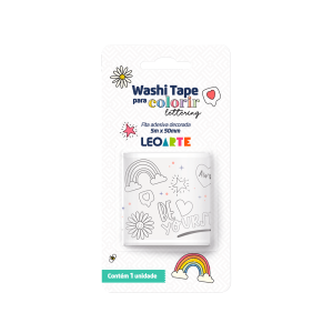 LEO ARTE WASHI TAPE P/ COLORIR LETTERING 5MX50MM 1UN 79808