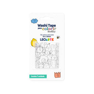 LEO ARTE WASHI TAPE P/ COLORIR DOODLES 5MX50MM 1UN 79810
