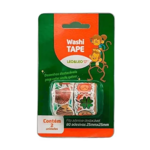 LEO&LEO WASHI TAPE ADESIVOS SORTIDOS 25MMX25MM 2UN 79812