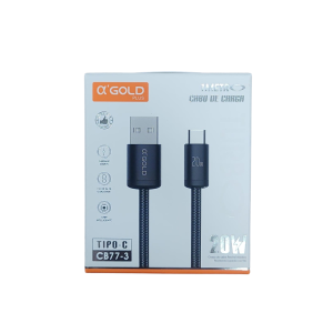GOLD PLUS CABO CARREGADOR 1M CB77-3 TIPO-C/USB