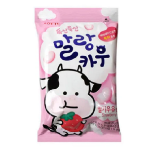 LOTTE BALA MASTIGAVEL SABOR MORANGO COM LEITE 79G