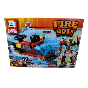 POLIBRINQ BLOCO DE BRINQUEDO FIRE BOTS BM038