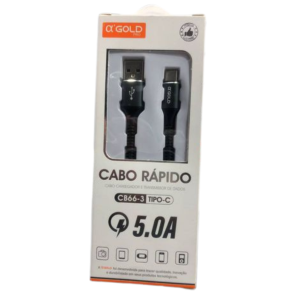 GOLD PRO CABO CARREGADOR 1M CB66-3/TIPO-C