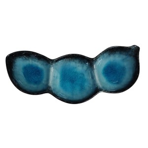 PRATO PORCELANA AZUL C/ 3 DIVISORIAS HGO-1605