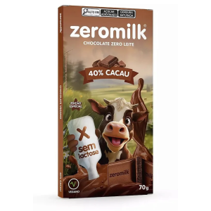 ZEROMILK CHOCO 40% CACAU SEM LACTOSE 70G