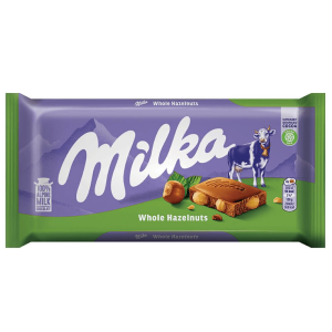 MILKA CHOCOLATE WHOLE HAZELNUTS 95G