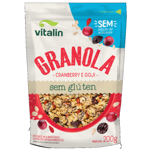 VITALIN GRANOLA CRANBERRY E GOJI S/ GLUTEN 200G