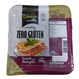 CASARAO LASANHA ZERO GLUTEN TOMATE C/  BERINJELA 300G