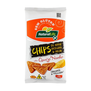 KODILAR CHIPS ARROZ INT. MILHO SABOR QUEIJO NACHO 70G