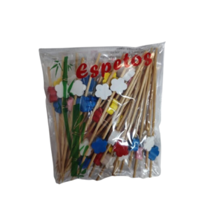 SHIKI ESPETO DECORADO FLOR COL. 9CM 50UN JM312