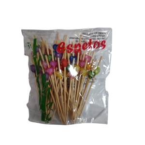 SHIKI ESPETO DECORADO CORACAO 9CM 50UN JM-397