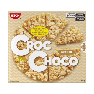 NISSIN CROC CHOCO BRANCO C/ FLOCOS DE MILHO 44G