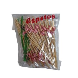 SHIKI ESPETO DECORADO BOL. VERM. C/ LISTRAS 9CM 50UN JK-1