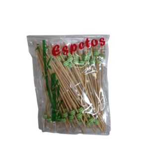 SHIKI ESPETO DECORADO BOL. VERDE C/ LISTRAS 12CM 50UN JS6