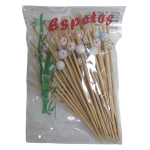 SHIKI ESPETO DECORADO BOL. FLOR 12CM 50UN ACR JM-12