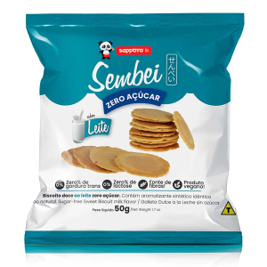 SAPPORO SEMBEI AO LEITE ZERO ACUCAR 50G