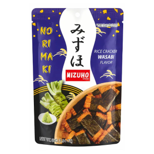 MIZUHO NORIMAKI BISCOITO DE ARROZ C/ MOLHO DE SOJA E WASABI 55G