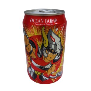 OCEAN BOMB CAVALEIROS DO ZODIACO SAINT SEIYA PEGASUS REFRIGERANTE CRANBERRY 330ML
