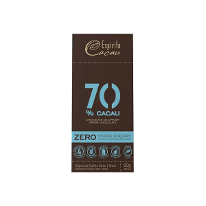 ESPIRITO CACAU CHOCOLATE ZERO ACUCAR 70% 80G