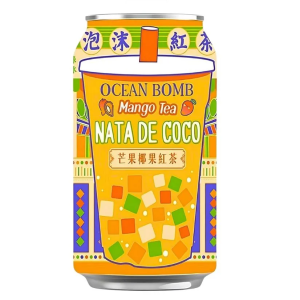 OCEAN BOMB CHA PRETO C/ NATA DE COCO SABOR MANGA 315ML