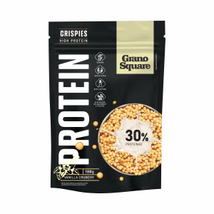GRANO SQUARE CRISPIES HIGH PROTEIN VANILLA CRUNCHY 180G
